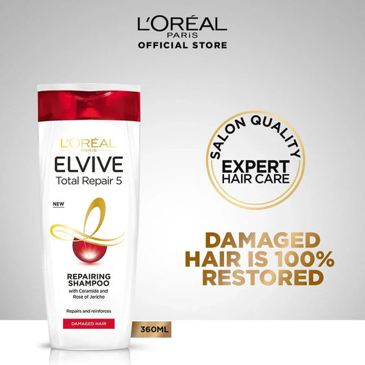 L'Oreal Paris Elvive Total Repair 5 Repairing Shampoo, 360ml
