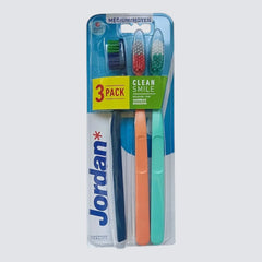 JORDAN CLEAN SMILE MEDIUM MOYEN TOOTHBRUSH 3PACK