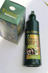 Yardlie Natural Black Hair Color Gel Shampoo with Natural Extracts 100% Grey Coverage 200ml