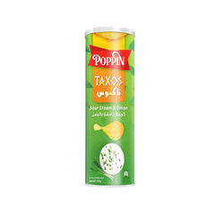 POPPIN TAXOS CHIPS SOUR CREAM & ONION 110GM