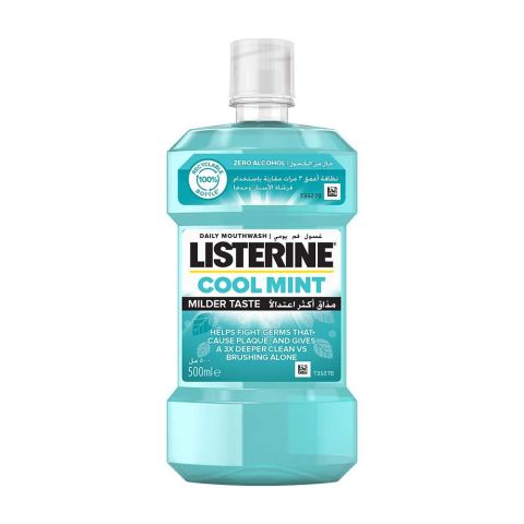 Listerine Cool Mint Antiseptic Mouthwash, 500ml