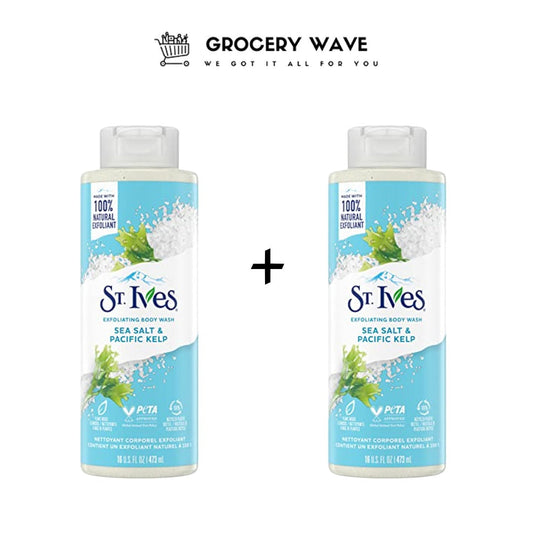 ST'IVES BODY WASH SEA SALT PACIFIC KELP 650ML 1+1