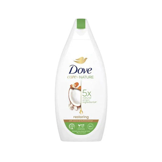 Dove Care By Nature Restoring With Coconut Oil & Almond Body Wash 225ml
