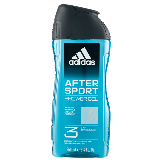 ADIDAS SHOWER GEL 3in1 AFTER SPORT FACE SHAMPOO 250 ML