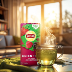 LIPTON GREEN TEA LUSCIOUS MIXED BERRIES 25BAGS