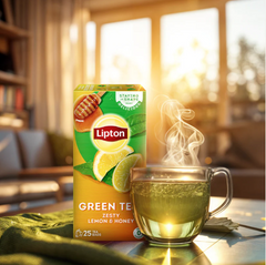 LIPTON GREEN TEA ZESTY LEMON HONEY 25BAGS