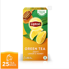 LIPTON GREEN TEA ZESTY LEMON HONEY 25BAGS
