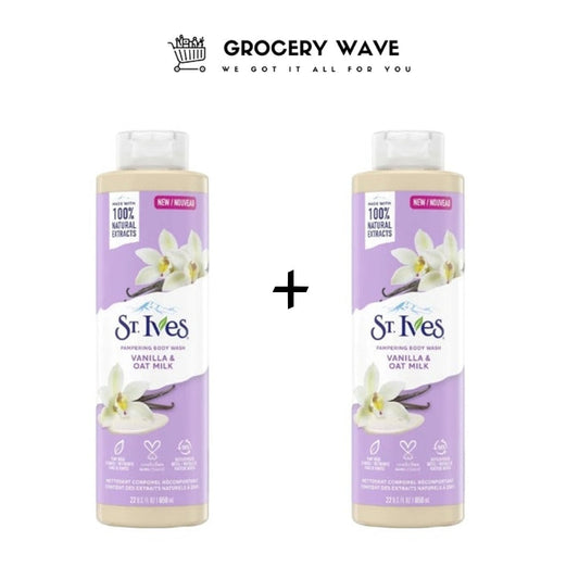 ST'IVES BODY WASH VANILLA OAT MILK 650ML 1+1