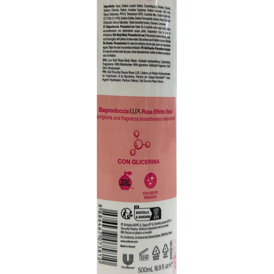 LUX SHOWER GEL ROSA EFFETTO SETA 500ML