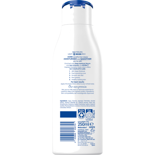 Nivea Epress Hydration Body Lotion 250ml