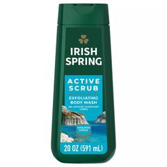 IRISH SPRING ACTIVE SCRUB B/WASH 20OZ- 591 ML