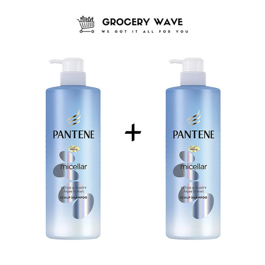 Pantene Pro-V Micellar Detox & Purify Algae Extract Scalp Shampoo 530 ml 1+1