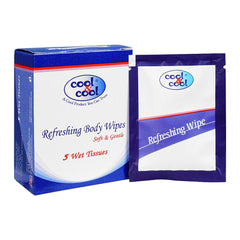 Cool & Cool Body Wipes, Wet 5 Tissues