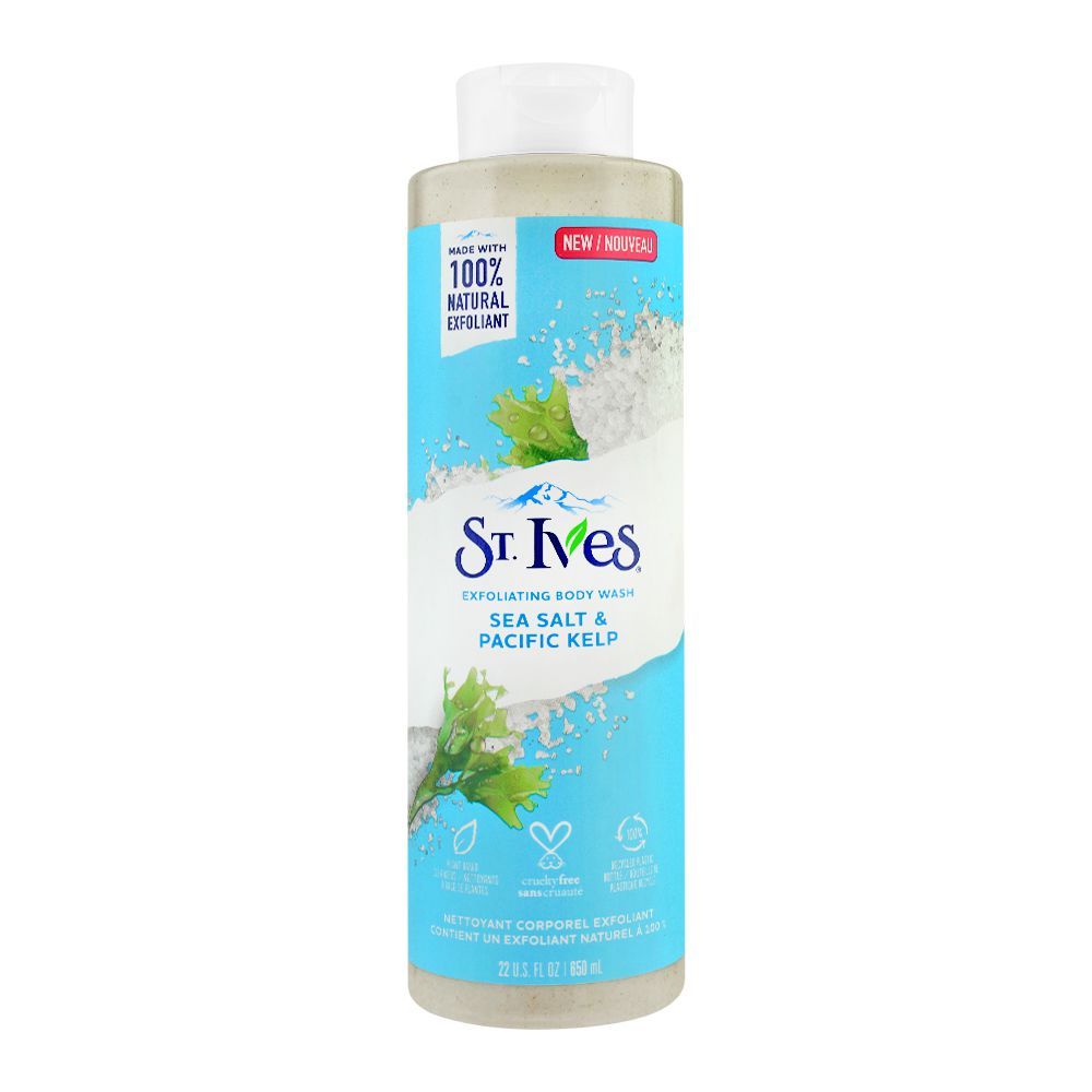 ST'IVES BODY WASH SEA SALT PACIFIC KELP 650ML
