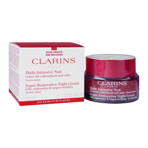 Clarins Paris Super Restorative Night Cream, All Skin, 50ml