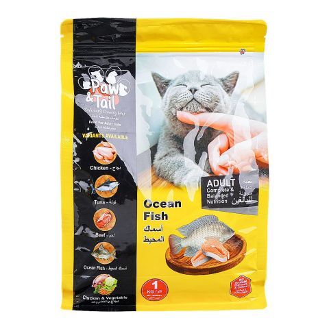 Paw & Tail Adult Cat Food, Chicken & Vegetable, 1kg