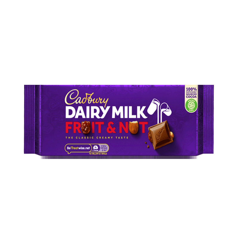 CADBURY DAIRY MILK FRUIT & NUT 180G