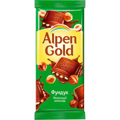 Alpen Gold milk chocolate with hazelnuts, 80g