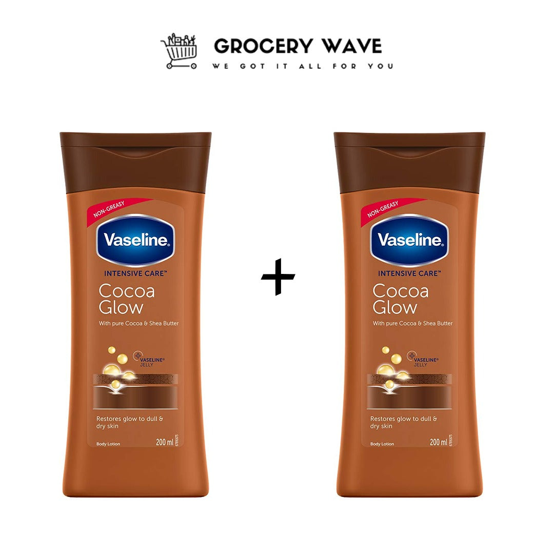 Vaseline Intensive Care Cocoa Glow Body Lotion 400ml 1+1