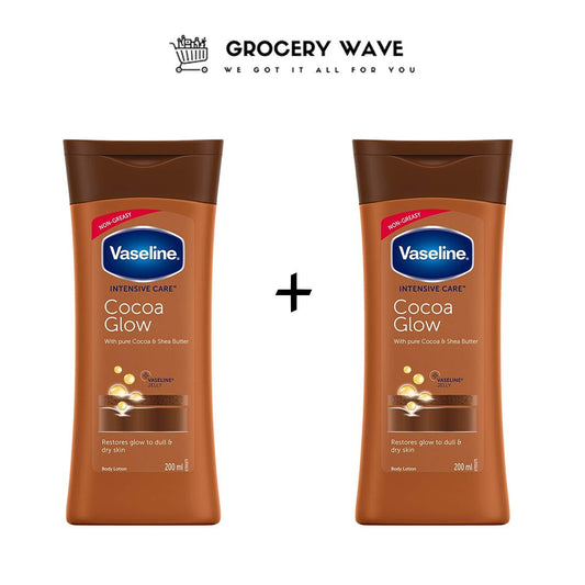 Vaseline Intensive Care Cocoa Glow Body Lotion 400ml 1+1