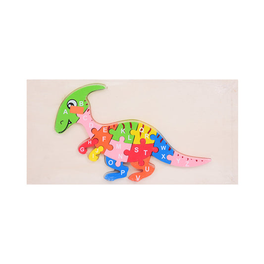 WOODEN PUZZLE BOARD ABC ORNITHOPODS Z.B