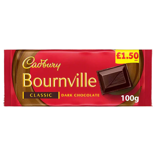 Cadbury Bournville Classic Dark Chocolate Bar 100g