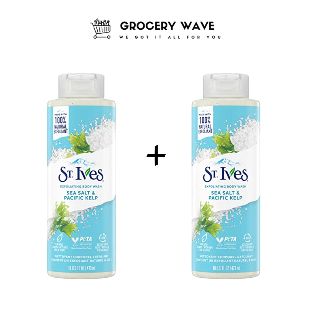 ST'IVES BODY WASH SEA SALT PACIFIC KELP 650ML 1+1