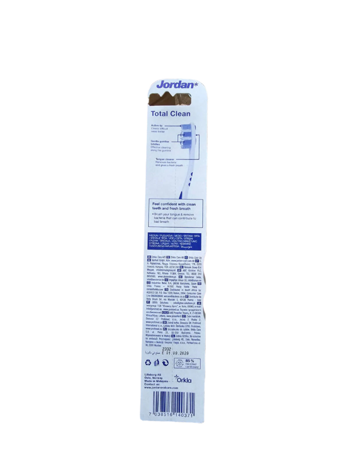 JORDAN TOTAL CLEAN MEDIUM TOOTHBRUSH