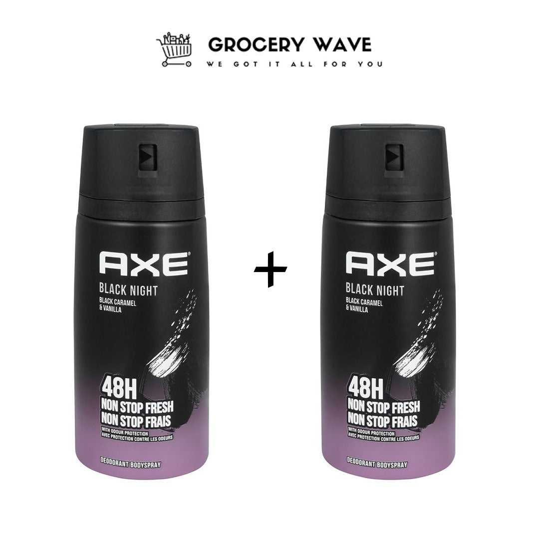 AXE BODY SPRAY BLACK NIGHT 150ML 1+1