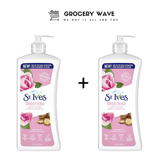 ST'IVES BODYLOTION ROSE & ARGAN OIL 621ML 1+1