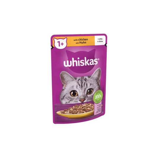 Whiskas 1+ Cat Food Pouch Chicken Jelly 85 g