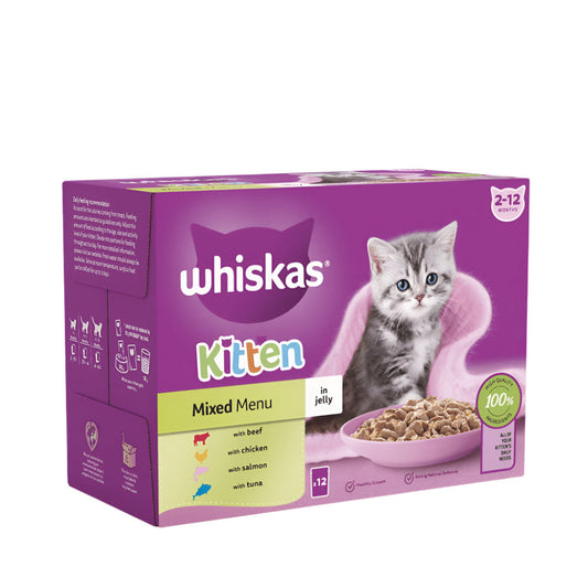 Whiskas Sachet Kitten Mixed Menu Jelly – 85gm