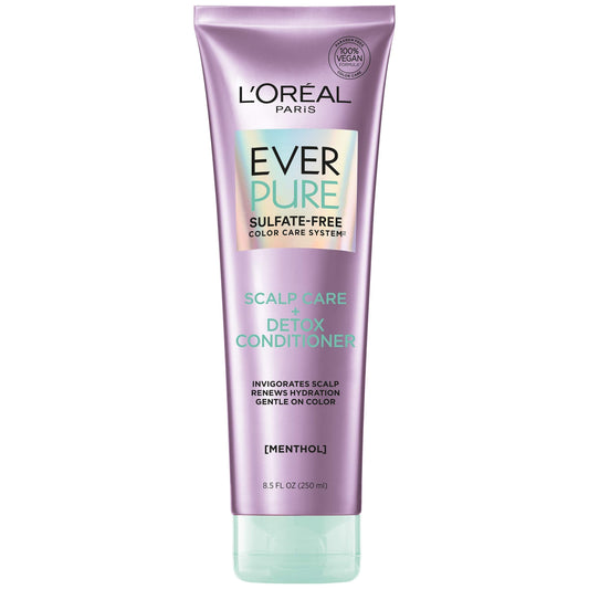 L'Oreal Paris Ever Pure Color Care System Scalp Care+Detox Conditioner, Sulfate Free, 250ml