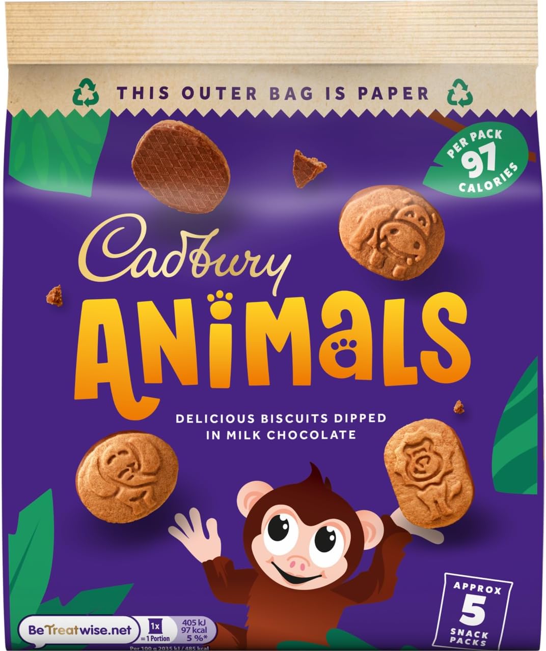 Cadbury Animals Milk Chocolate Biscuits