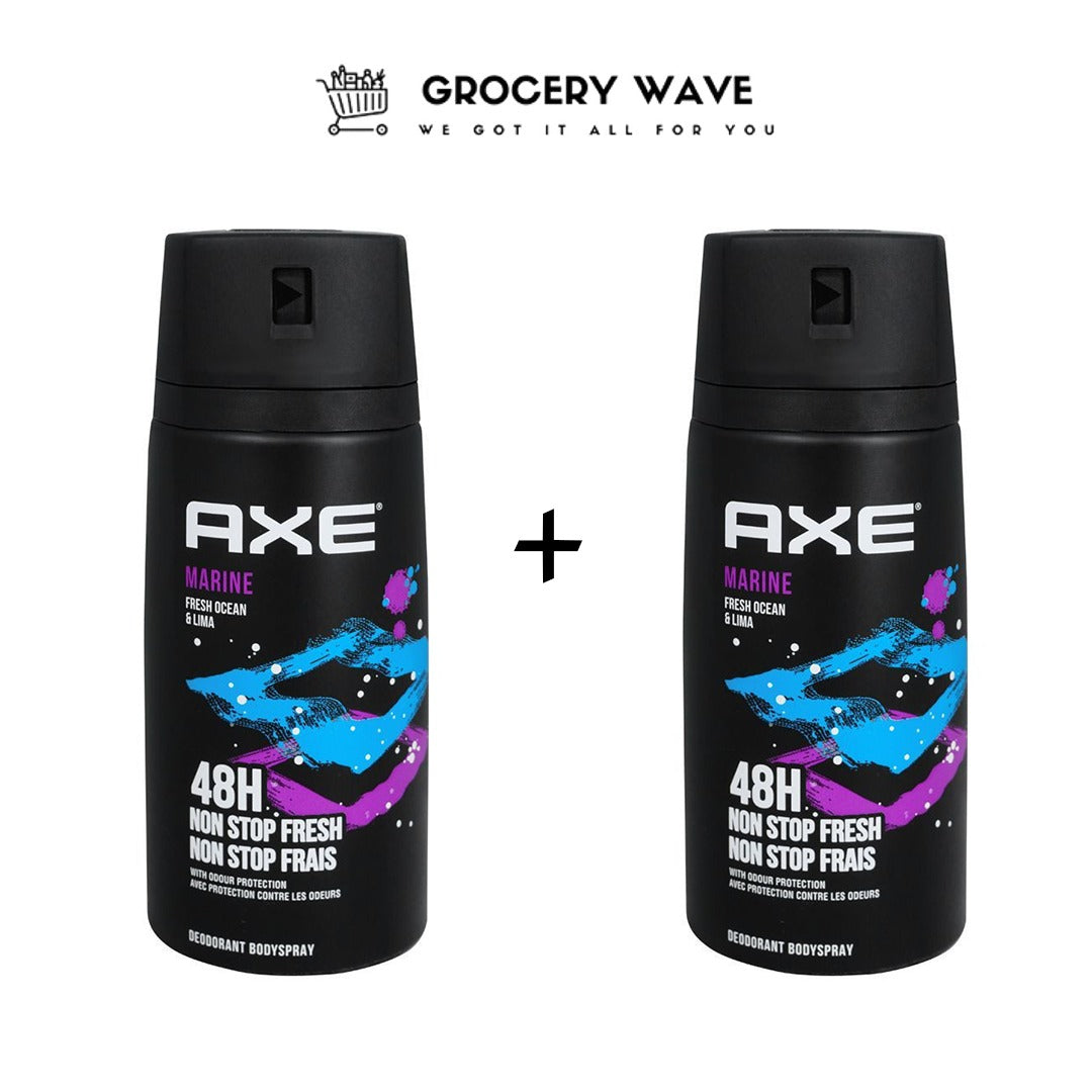 AXE BODY SPRAY MARINE FRESH OCEAN & LIME 150ML 1+1