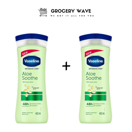 Vaseline intensive care aloe soothe body lotion 400ml 1+1