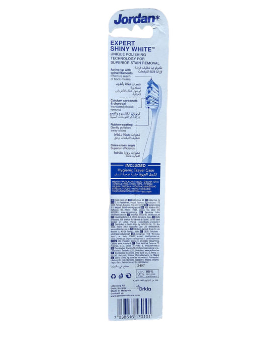 JORDAN EXP SHINY WHITE MEDIUM TOOTHBRUSH