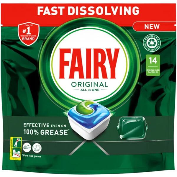 Fairy Dish Washer All In 1 Original 14s