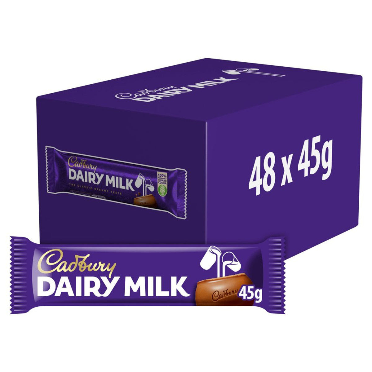 CADBURY DAIRY MILK CHOCOLATE 48X45G