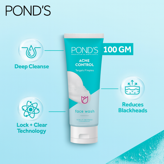 Pond's Acne Control Targets Pimples Face Wash, 100g