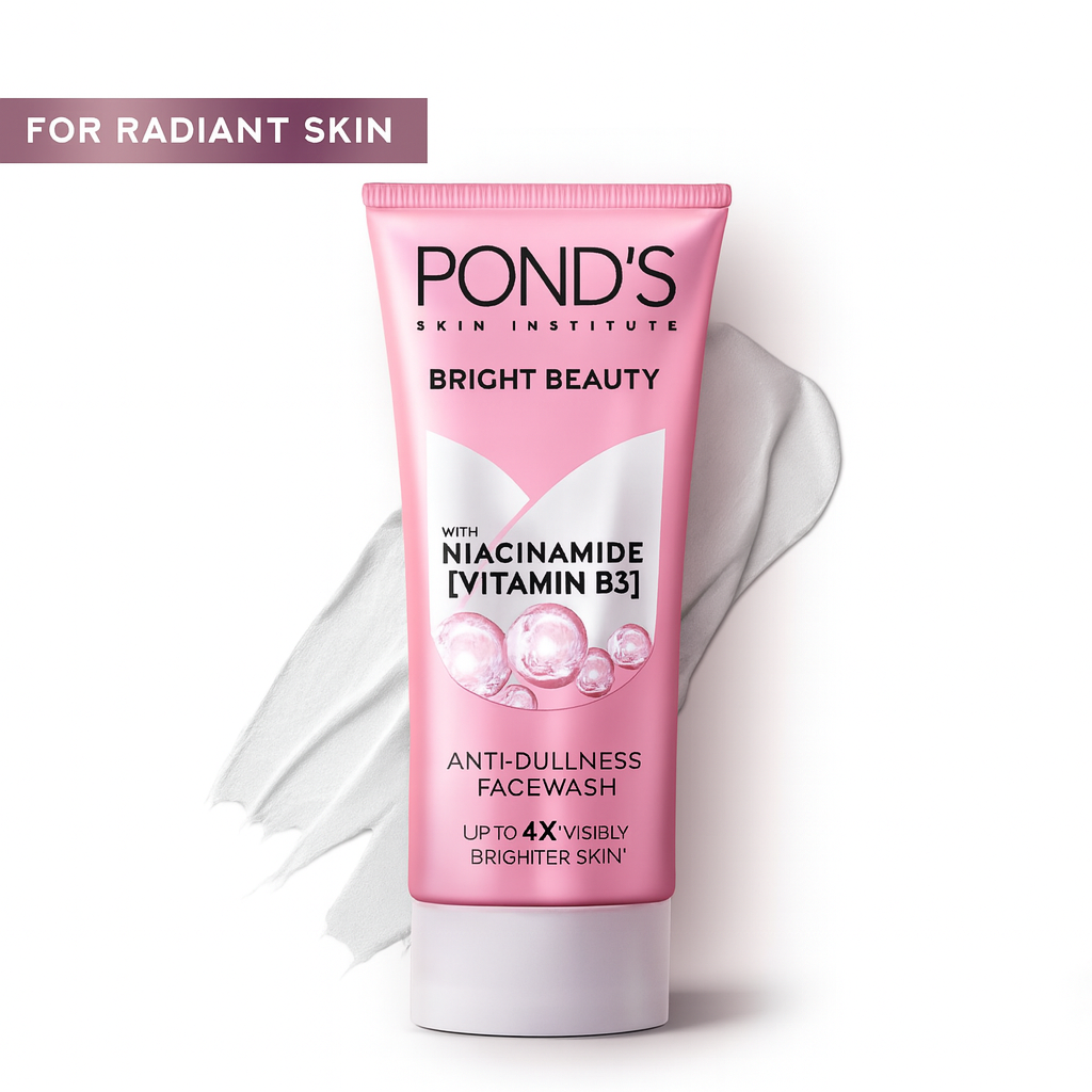 Pond's Bright Beauty Anti-Dullness Face Wash With Niacinamide & Vitamin B3, 50g