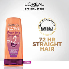L'Oreal Paris Elvive Dream Long Straight 72H Straightening Keratin Conditioner, 175ml
