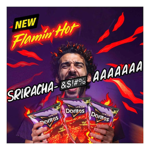 Doritos Flamin' Hot Screamin Sriracha Spicy and Crunchy Nachos Tortilla Chips 195 g