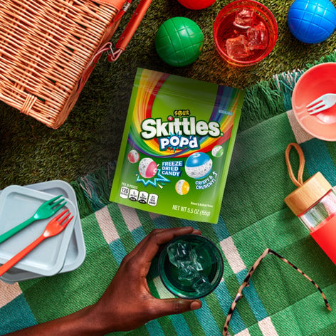 SKITTLES POP’d Sour Freeze Dried Candy 5.5OZ 155g