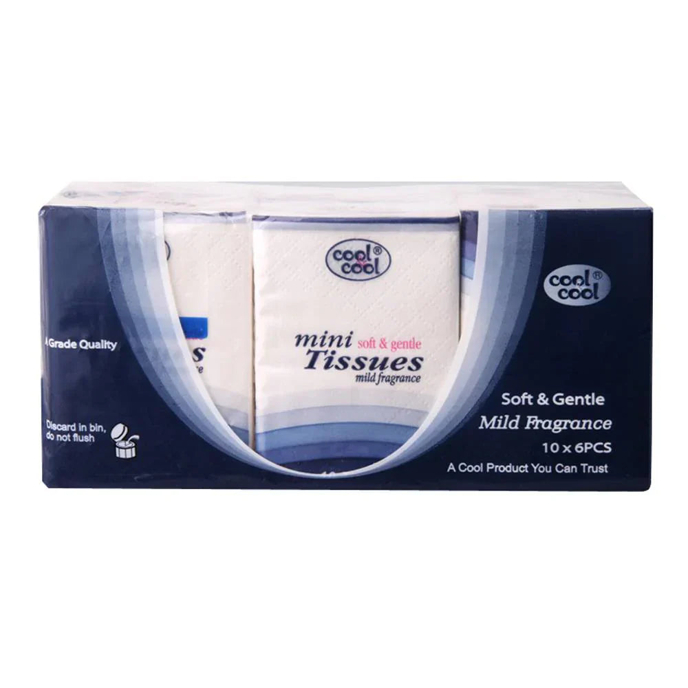 Cool & Cool Mini Tissues, 10x6 Pack