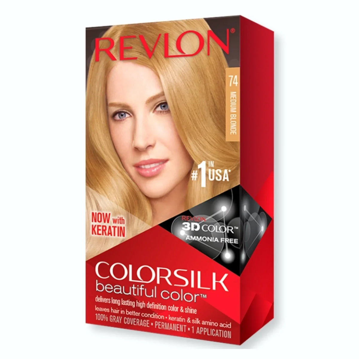Revlon ColorSilk Beautiful Color, [74] Medium Blonde