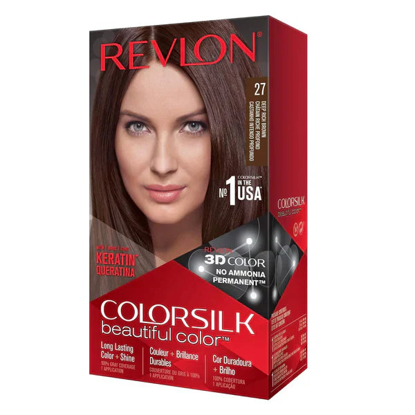 REVLON COLORSILK DEEP RICH BROWN HAIR COLOR 27