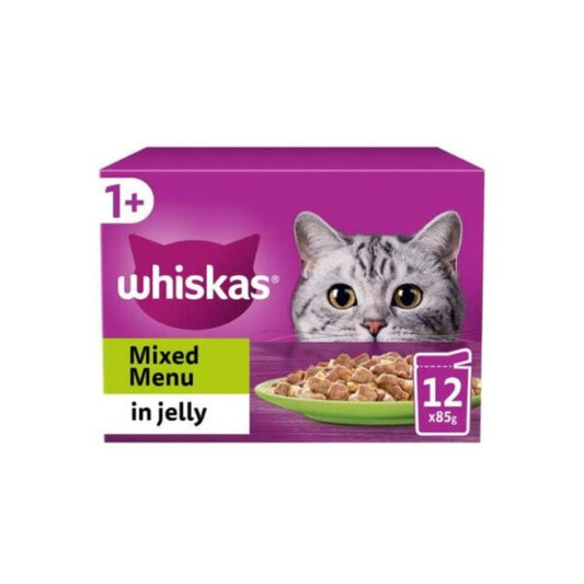 Whiskas 1+ Pouches Mixed Menu In Jelly –