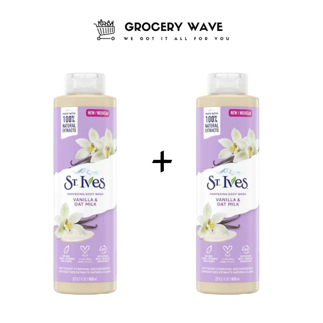 ST'IVES BODY WASH VANILLA OAT MILK 650ML 1+1