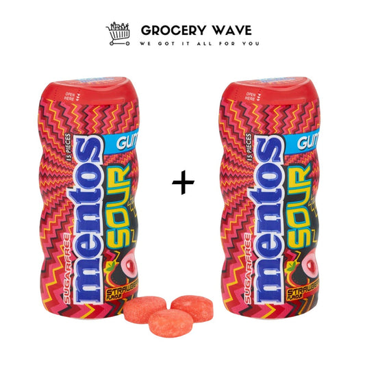 Mentos Sour Gum Green Apple Flavour 30g 1+1